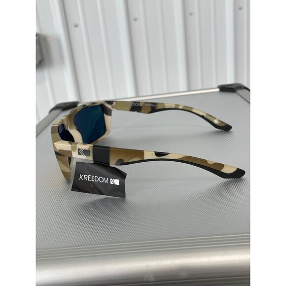 Kreedom Pinnacle Polarized Sunglasses Camo Frame Orange Lenses UV Protection NEW - Picture 3 of 6